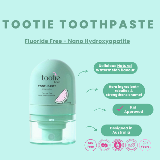 Tootie Toothpaste - DOUBLE FULL PACK - (60g EACH) - FluorideFree - Nano Hydroxyapetite