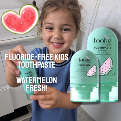 Watermelon Toothpaste - Fluoride Free- 2 Pack - Full Size 60g